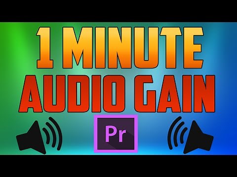 How to Adjust / Change Audio Volume in Premiere Pro CC