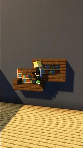 Minecraft Dark Oak Shelf Design 🤩 #minecraft #shorts