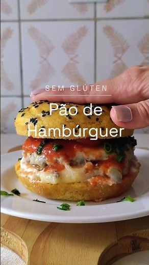 PÃO DE HAMBÚRGUER 🍔- sem glúten, sem lactose, fica fofinho e bem mais saudável 🤍