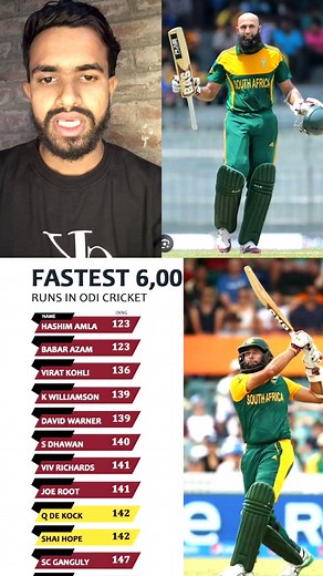 10K views · 133 reactions | Fastest 6000 Run Banane Bale Player Hai South Africa Ke Hashim Amla #southafrica #odicricket #testcricket #indiancricket #australiacricket #westindiescricket #HashimAmla | Su Perman Su Perman | Facebook