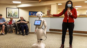 Nursing home robots dance, sing and watch for signs of trouble