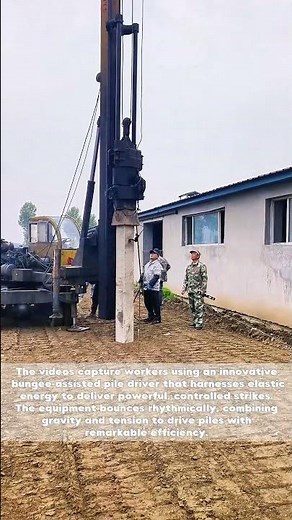 Gravity-Defying Genius: Watch This Bungee-Assisted Pile Driver Work Like Magic!