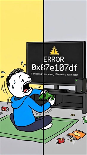 When Xbox Error Code 0x87e107df Ruins Your Game Day! 😱🎮 #Shorts #animation #funny
