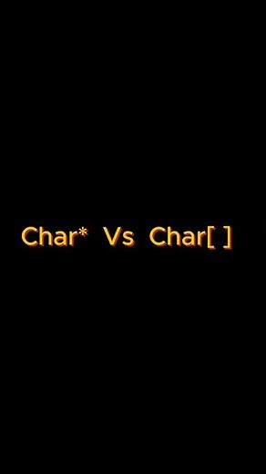 char* vs char[] in C Explained 🤯