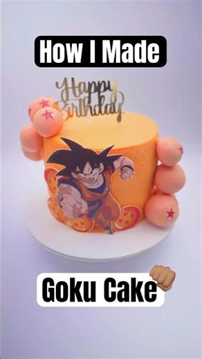 Goku Cake Decorating Made Easy! ✨ #cake #tutorial #baking