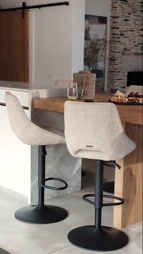 28 reactions | The Louis adjustable counter chair, with its sleek steel base adds class and comfort to any countertop. Its smooth height‑adjustment ensures the perfect fit, making it ideal for kitchen islands or home bars. | HAUS | Facebook