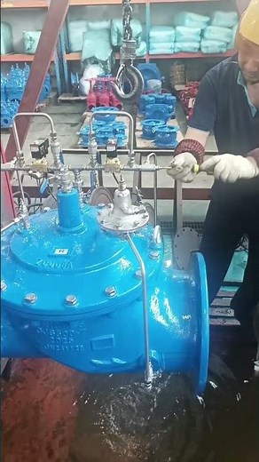 Pressure test for flow control valve . Flow control valve. #valvefactory