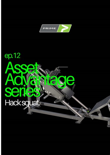 Asset Advantage EP.12 Prime Hack Squat — built for deep quad drive, controlled range, and serious strength gains. Load it right. Move with intent.