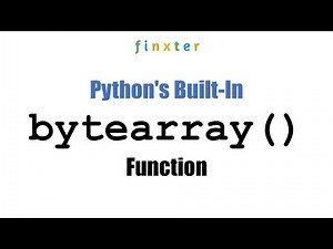 Python bytearray() | How to Convert a List of Ints to a Byte Array?