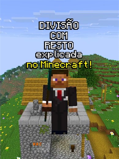 Divisão com resto explicada no minecraft! #minecraft #steve #educativo