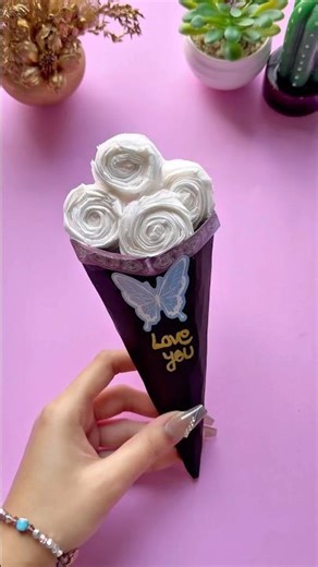 DIY Paper Flower Bouquet 🌸✨ #shorts #diy #craft