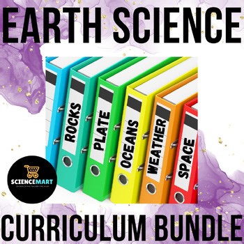 Earth Science Curriculum Year Bundle - Rock Cycle, Weather, Solar System, Stars