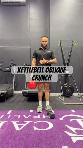 How to do a side oblique crunch , using kettlebell, dumbbell, or weighted plate