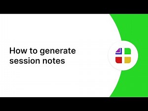 How to generate session notes (ABAnote)