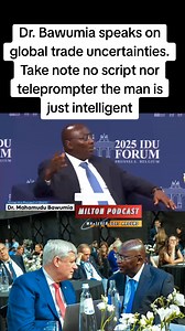Watch the video carefully no script nor teleprompter, the man is blessed with so much wisdom. Part 1 Former Vice President, Dr. Mahamudu Bawumia shared some thoughts on how to restore stability in these times of global trade uncertainty at the International Democracy Union (IDU) Forum in Brussels three days ago. | Atampugbire Milton