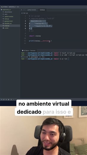 UV no Python: ambiente e script fácil