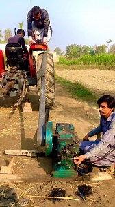 New dizel diesel engine starting with tractor | Indian engine