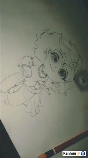 cute baby Krishna drawing hope you like it 💗#krishnadrawing#artshorts#handmadeart
