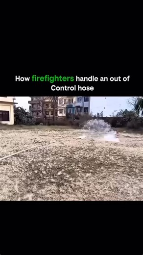 EDUCATION | SCIENCE FACTS on Instagram: "The X post features a video of firefighters controlling a powerful fire hose that becomes difficult to handle due to high water pressure. When water is forced through a hose at high speed, it creates a strong backward force known as reaction force, a result of Newton’s third law of motion. The faster the water exits the nozzle, the stronger the force pushing back on the hose. Firefighters are trained to stabilize the hose by lowering their center of gravi