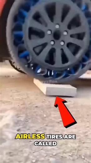 Airless Tires Exist?! No Flats EVER 😱 #didyouknow #youtubeshorts #facts