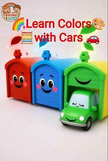 🌈Learn Colors🎨with Cute Cars🚗Kids Learning🧮Video Preschool Fun#kidspoem#nurseryrhymes#kidslearning