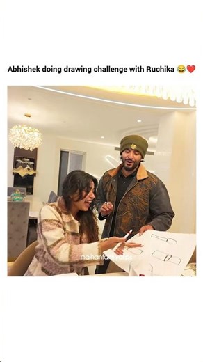 Abhishek doing drawing challenge with Ruchika❤#ruchikarathore #fukrainsaan #shorts #youtubeshorts