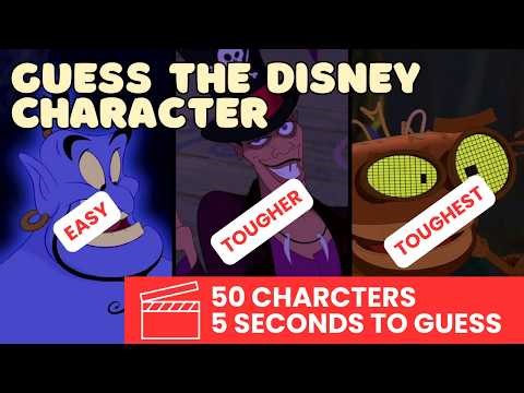Disney Character Quiz (50 Characters) | Can You Guess Each in 5 Seconds?