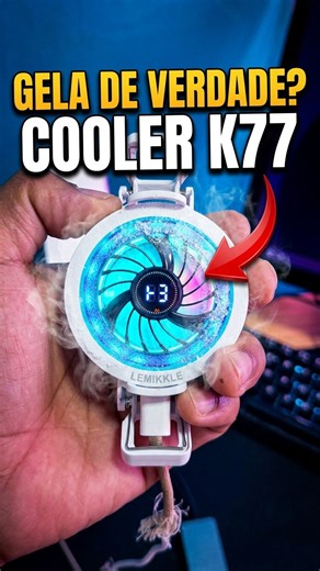 Cooler Gamer K77 com IA para Celular e Setup Mobilador