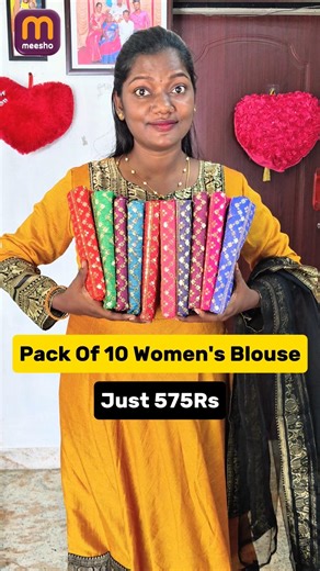 Just 575Rs Pack Of 10 Women's Blouse 🔥 #meesho #dress #shortsfeed