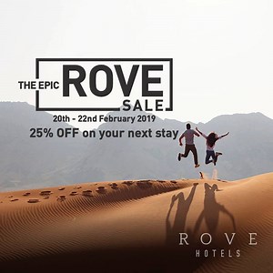 59K views · 359 reactions | Mark your calendar! Plan your next adventure and take advantage of 25% off Best Available Rate for stay dates between 25th February and 25th December 2019. Book from 20th to 22nd February 2019 exclusively on rovehotels.com. | Rove Hotels | Facebook