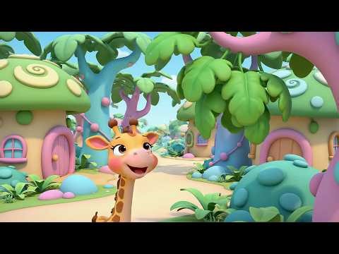 Funny Giraffe Says Hum Hum Hop | Animal Sounds & Exercise Song for Kids