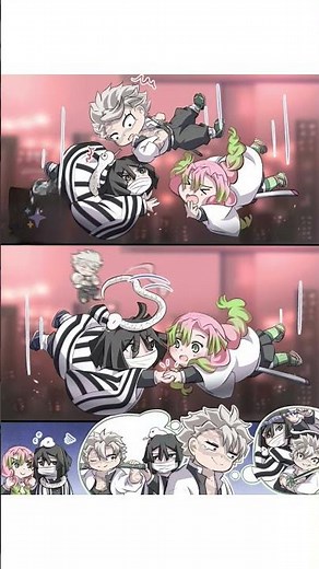 💖 Obanai’s Unexpected Rescue | Demon Slayer Funny Chibi Moment 😂🐍🌸#anime #jujutsukaisen #shorts #jjk
