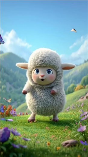 anak sapi dan domba sama kambing lucu lagi bernyanyi dengan gembira