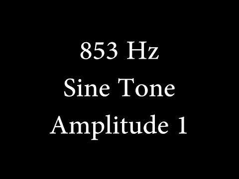 853 Hz Sine Tone Amplitude 1