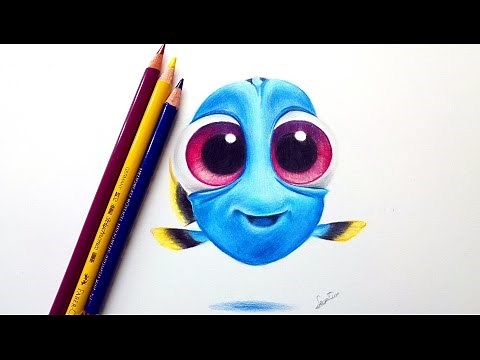 Drawing baby Dory from Disney's 'Finding Dory'! | Leontine van vliet