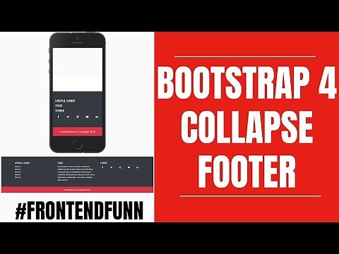 Bootstrap 4 Collapse Responsive Footer - web development