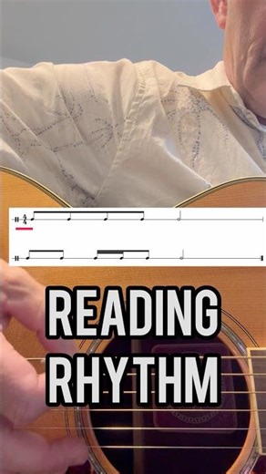 Reading rhythm - guitar study on string 6 (open)