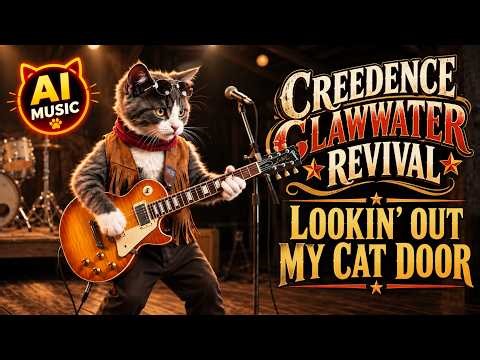 CREEDENCE CLAWWATER REVIVAL – LOOKIN’ OUT MY CAT DOOR (Official Music Video) 🐱🎸