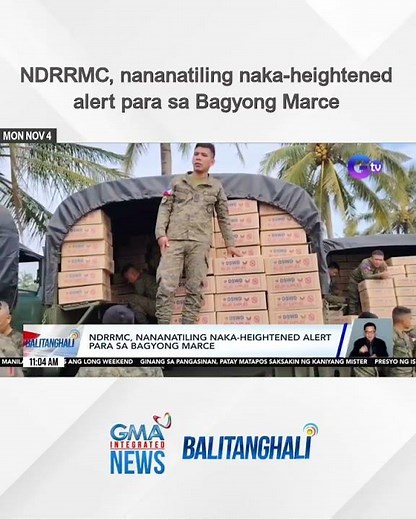 NDRRMC, nananatiling naka-heightened alert para sa Bagyong Marce | Balitanghali