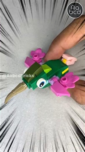 "SO Small hummingbird, So Cool! 🐦✨💚" #lego #building #hummingbird #fypシ #shortvideo