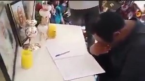 5.4K views · 294 reactions | Leader of Opposition in Parliament Hon. Brian Mundubile breaks down as he signs the book of Condolences at the residence of the late, former, Kabwe law maker Hon. Tutwa Ngulube this afternoon. The Patriotic Front Mourns  | Patriotic Front - PF | Facebook