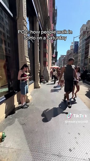 but also when else are you supposed to do your shopping #crowds #howpeoplewalkinairports #sohonyc #soho #nycshopping