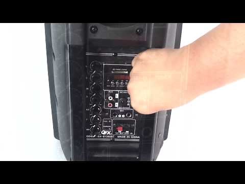 QFX 8" Inch Portable Rechargeable Bluetooth PA System Music Player With Microphone