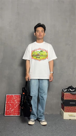 Outfit tshirt oversize #ootd #inspirasioutfit #ootdguide #outfit #outfitideas