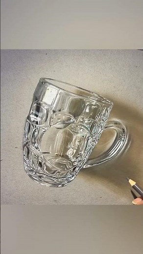 How to draw a glass realistic! #drawing #realistic #shorts