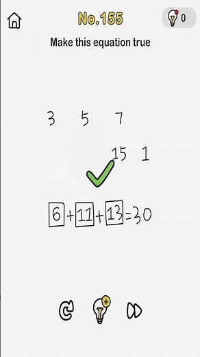 Brain Out Level 155 Make this equation true