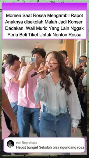 Rossa picks up her child's report card and it turns into a free concert #celebrity #celebrityfami...