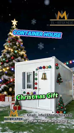 Do you look forward to receiving this special Christmas present？#prefabcontainerhouse #prefabhouse