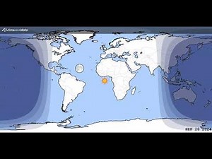 Day and Night World Earth Map (2024-25) Sun and Moon position (Every 24 hours) including eclipses