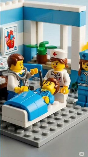 LEGO MINIATURE HOSPITAL#lego #miniature #legoworld #ai
